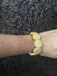 pulseira beje elastica
