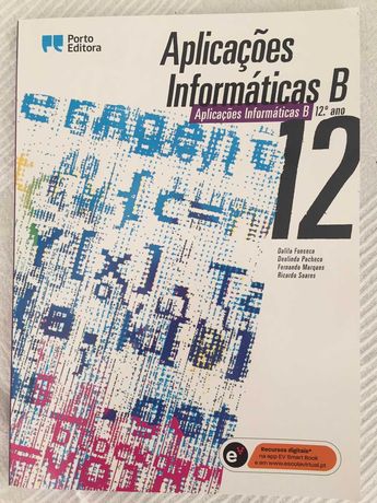 livro escolar API - Aplicações Informáticas B - 12º ano - NOVO
