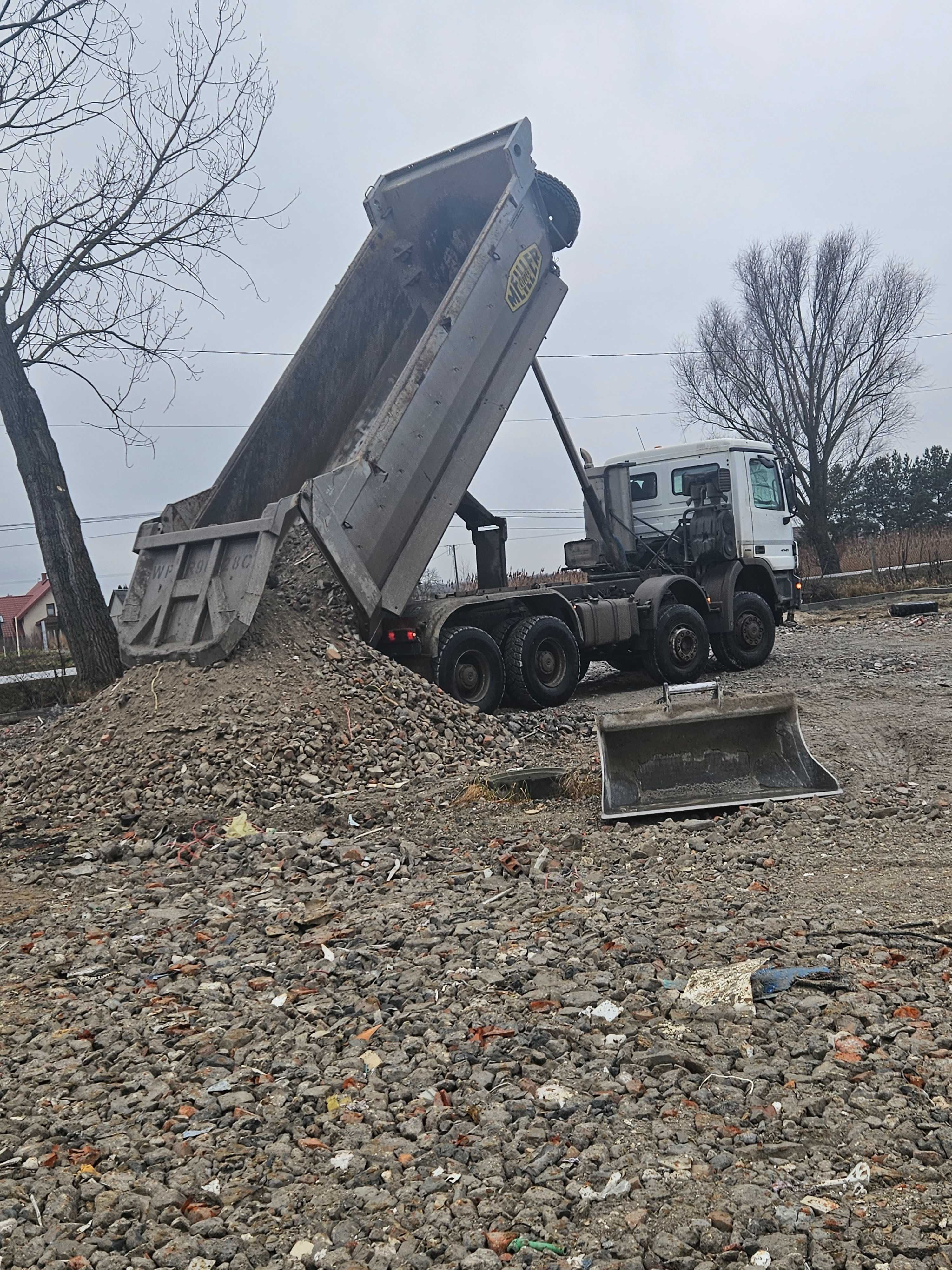 Kruszywo ceglano-betonowe 0-63 z transportem gruz kruszony na drogę