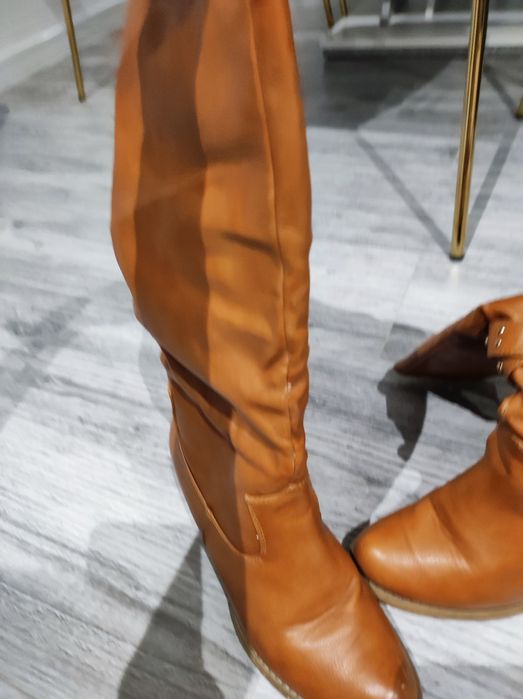 Kozaki buty kowbojki camel rudy ociemnie