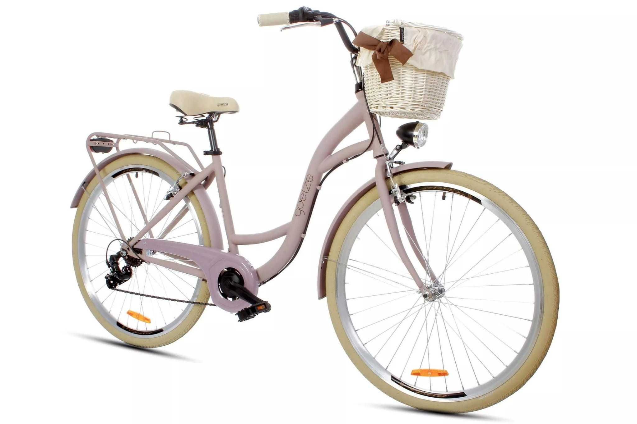Nowy rower (MIEJSKI/DAMSKI) Goetze Mood 6/7 biegów róż, lila krem mat