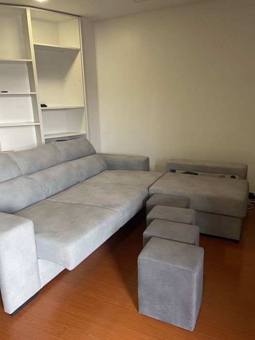 Sofá 3 lugares reclinavel e extensível