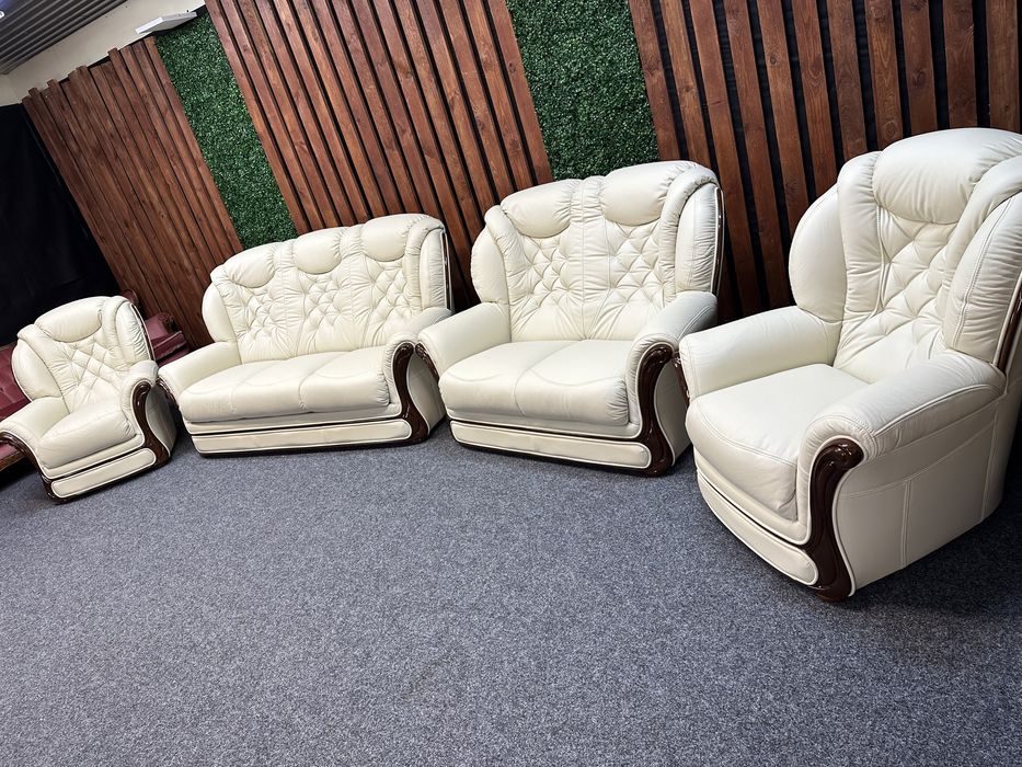 НОВИЙ шкіряний КОМПЛЕКТ 3211 розкладний ІТАЛІЯ кожаный гарнитур шкіра