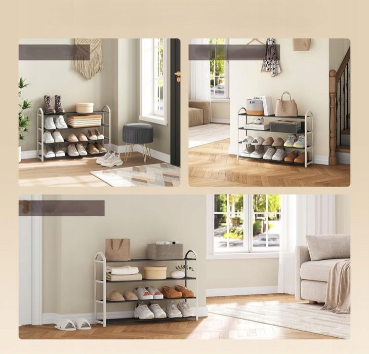 Szafka na buty regał 4-poziomowy półka organizer stojak 18,5x79x58,5cm