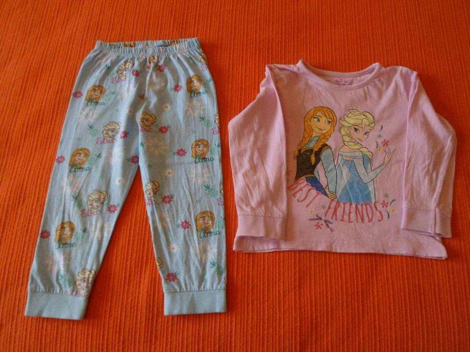 Lote Pijamas Algodão Pocoyo/Frozen, 3-4 Anos