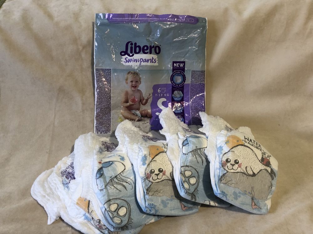 Підгузники для плавання/ басейну Libero 7-12 кг та Huggies 11-25 кг