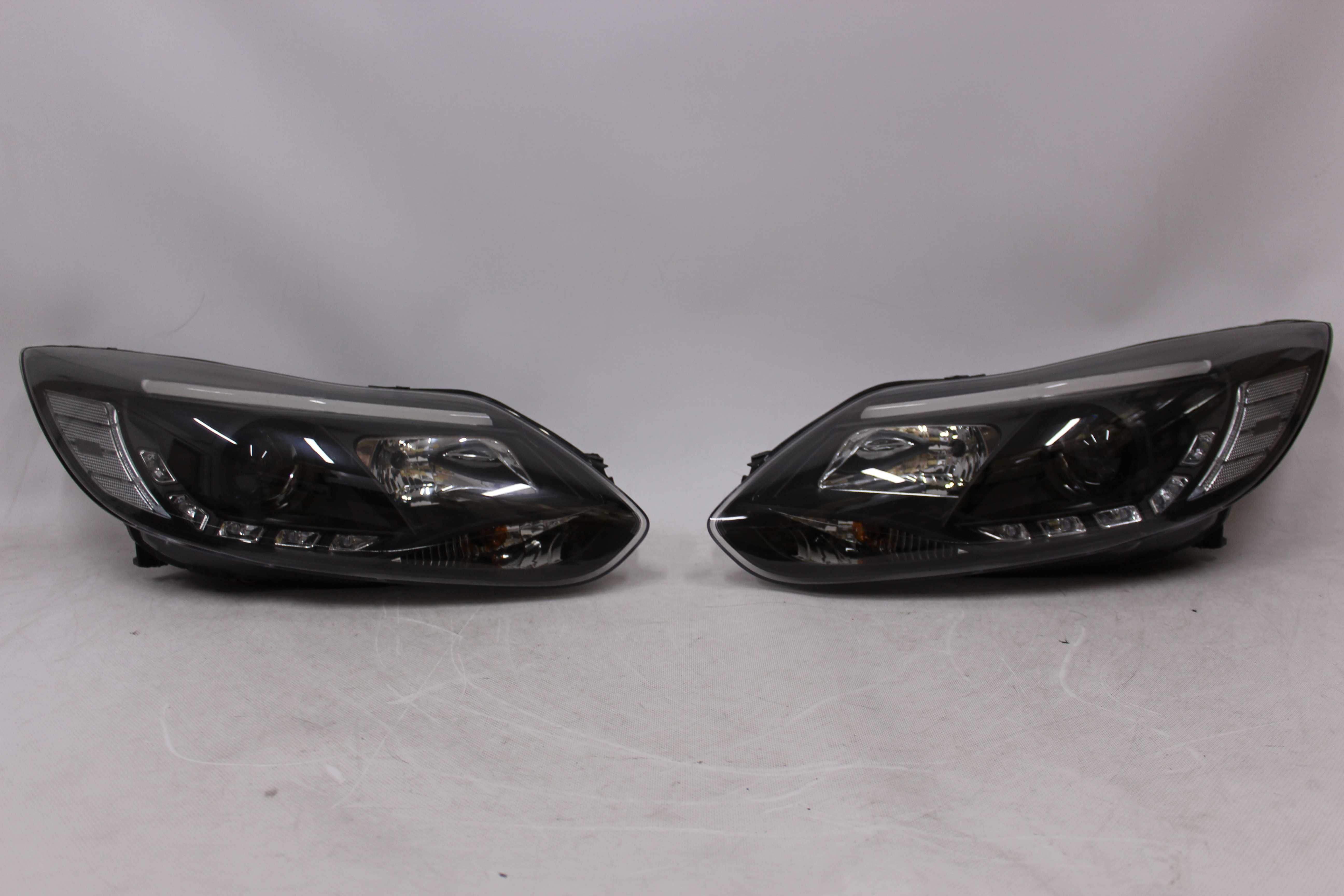 Lampy przednie przód FORD FOCUS 3 mk3 10-15 LED BAR NEON BLACK SMOKE!