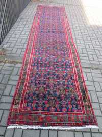 dywan/ chodnik wełniany ręczna praca stary Iran 430 cm,