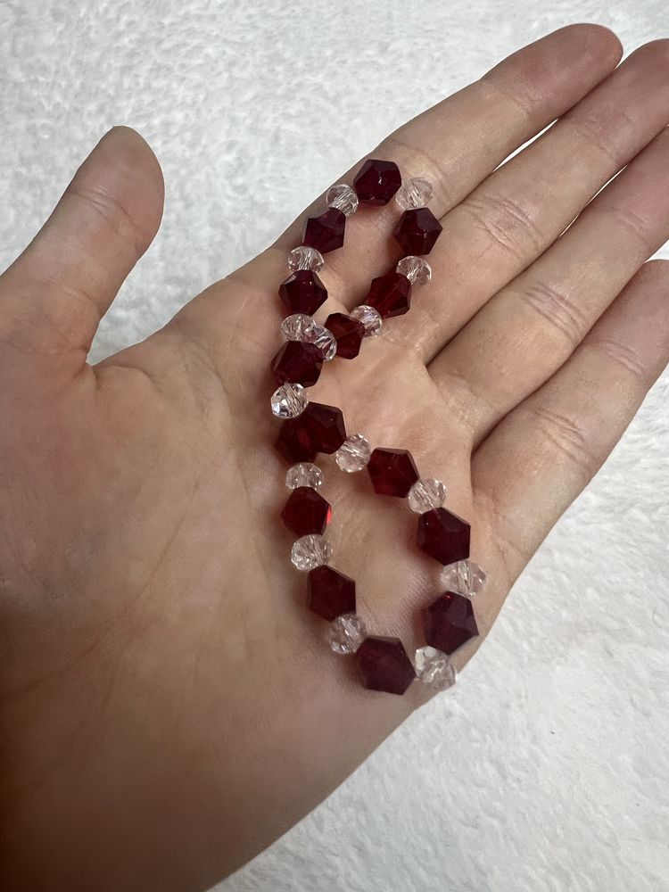 Piękna burgundowa bransoletka 1