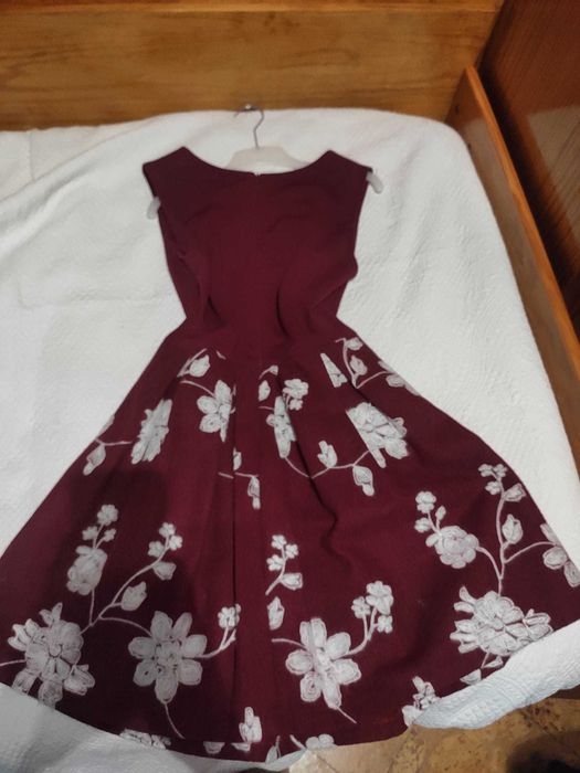 Vestido Bordo do Flower by Charm's Paris