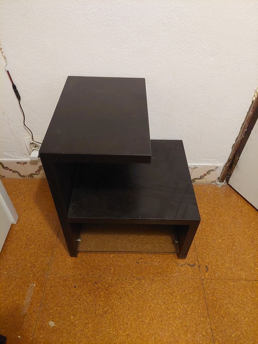 Modulo sala canto c vidro + mesa cabeceira