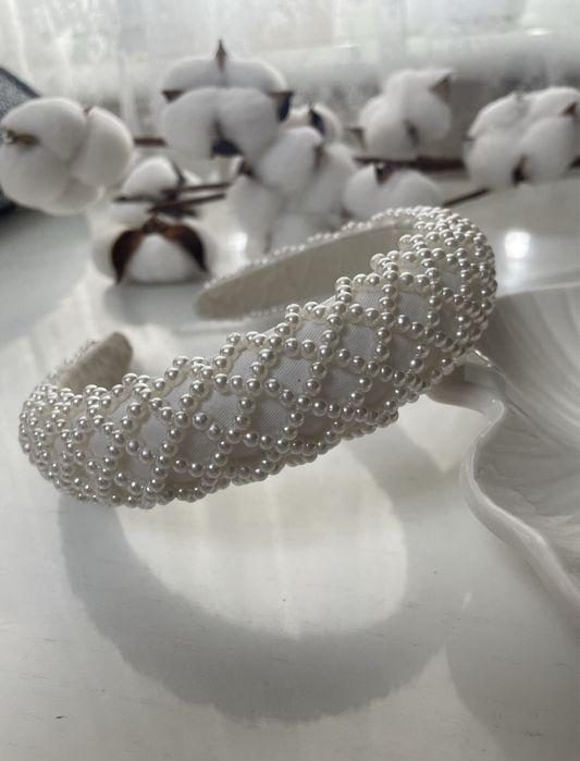 Шовковий обруч перлинами