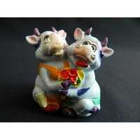 Статуэтка керамика пара влюбленных Бык и Корова