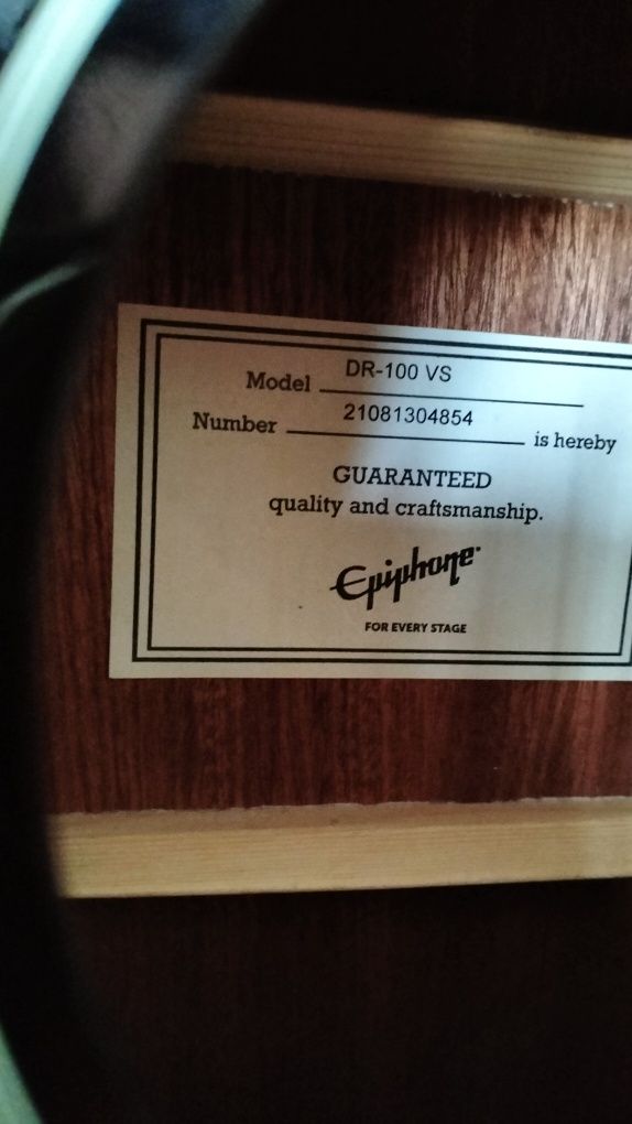 Gitara akustyczna Epiphone DR-100 VS plus pokrowiec