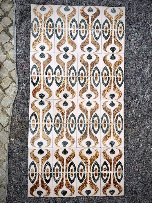 Azulejos vintage anos 70 com relevo