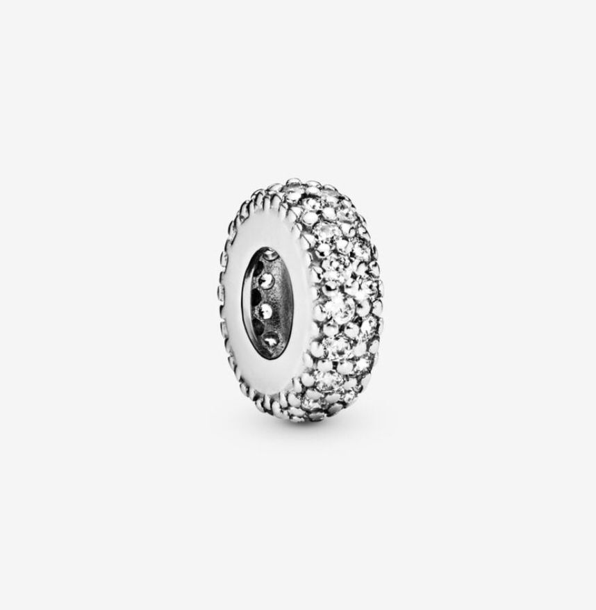 Pandora charms separatory srebrne cyrkonie Pave