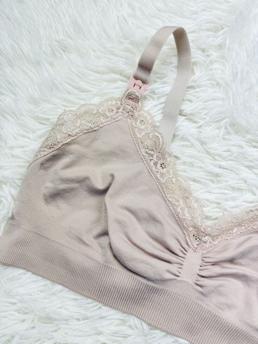 Biustonosz ciążowy miękki do karmienia L 40 beżowy Lindex