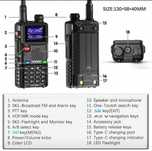 Baofeng UV-5RM 8W z AirBand dwupasmowy radiotelefon 136-174MHz/400-520