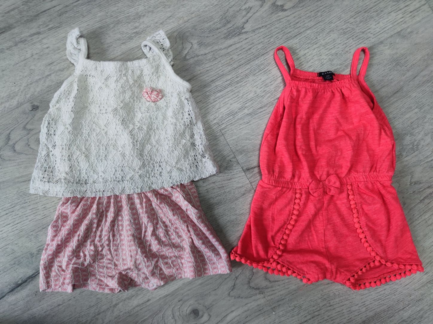 Zestaw letnich ubranek r. 68 sukienki koszulki body dla dziewczynki