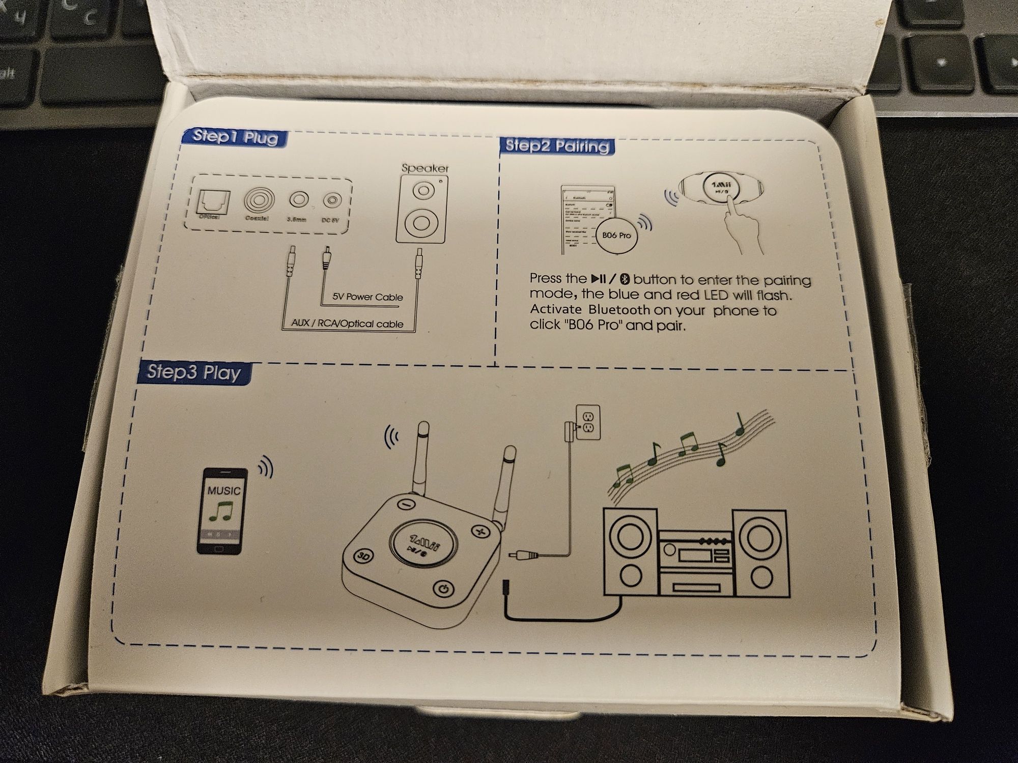 1Mii B06Pro HiFi Long Range bluetooth аудіо трансміттер