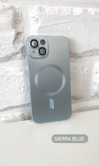 Чехол на iPhone 13/14 матовый силиконовый, про макс Айфон c MagSafe