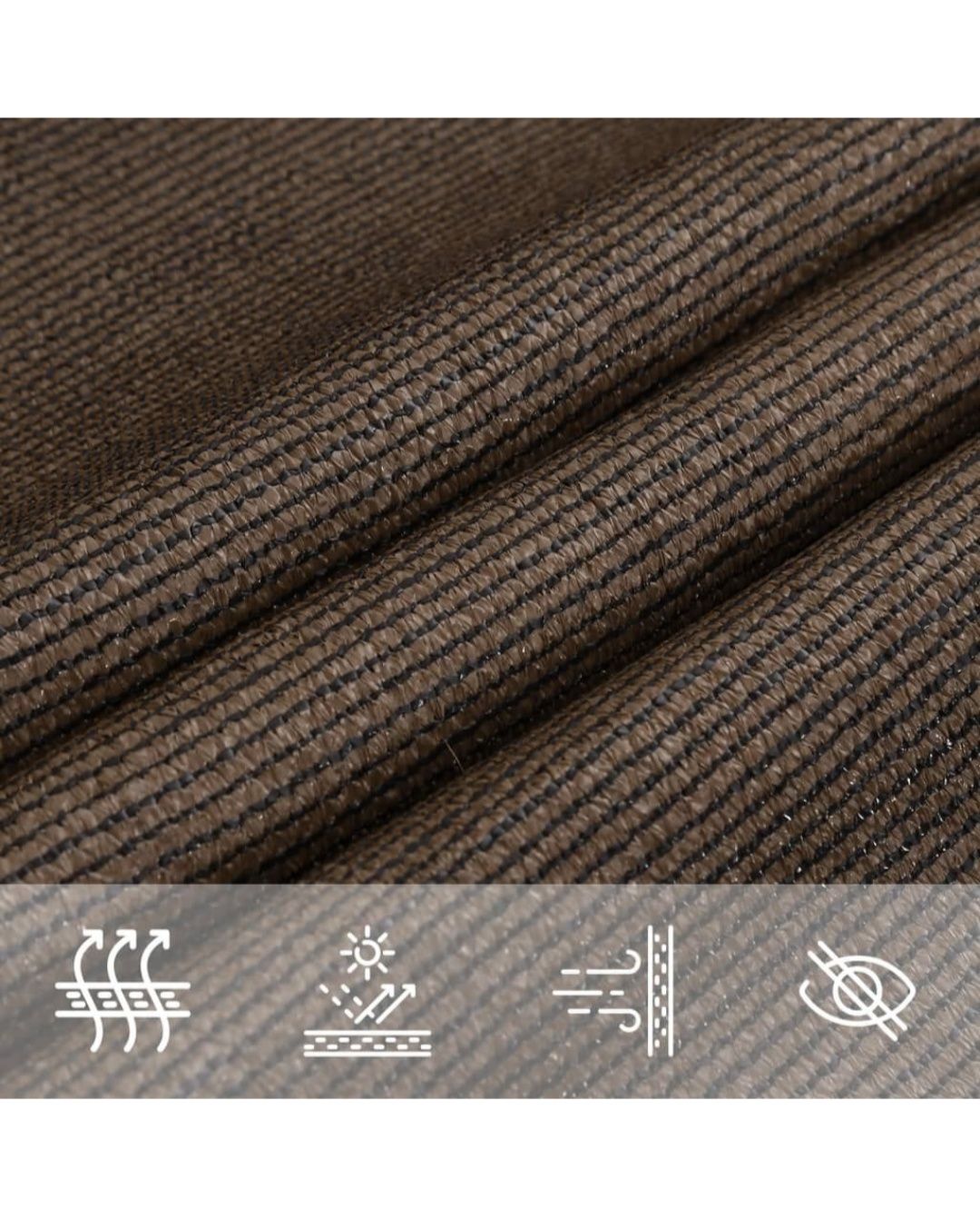 Żagiel przeciwsłoneczny, 160 g/m², brązowy, 5x6 m, HDPE vidaXL
