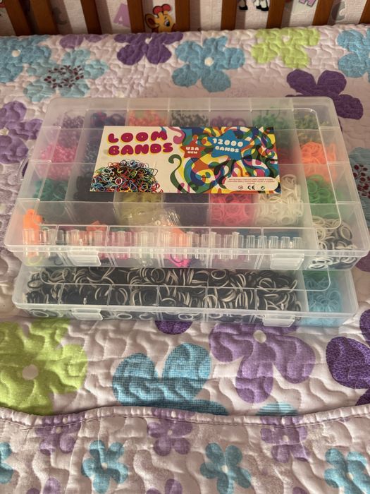 12 тис. гумок!Набір для плетіння браслетів Loom Bands на 12 тис. гумок