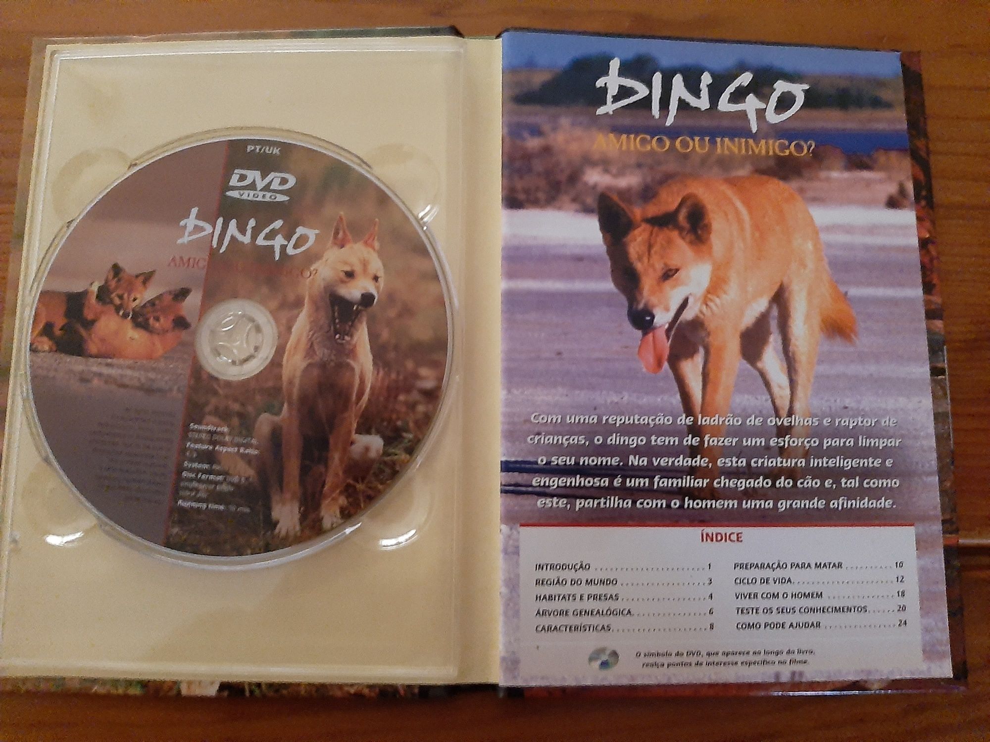 5 dvds sobre animais com respetivos livros