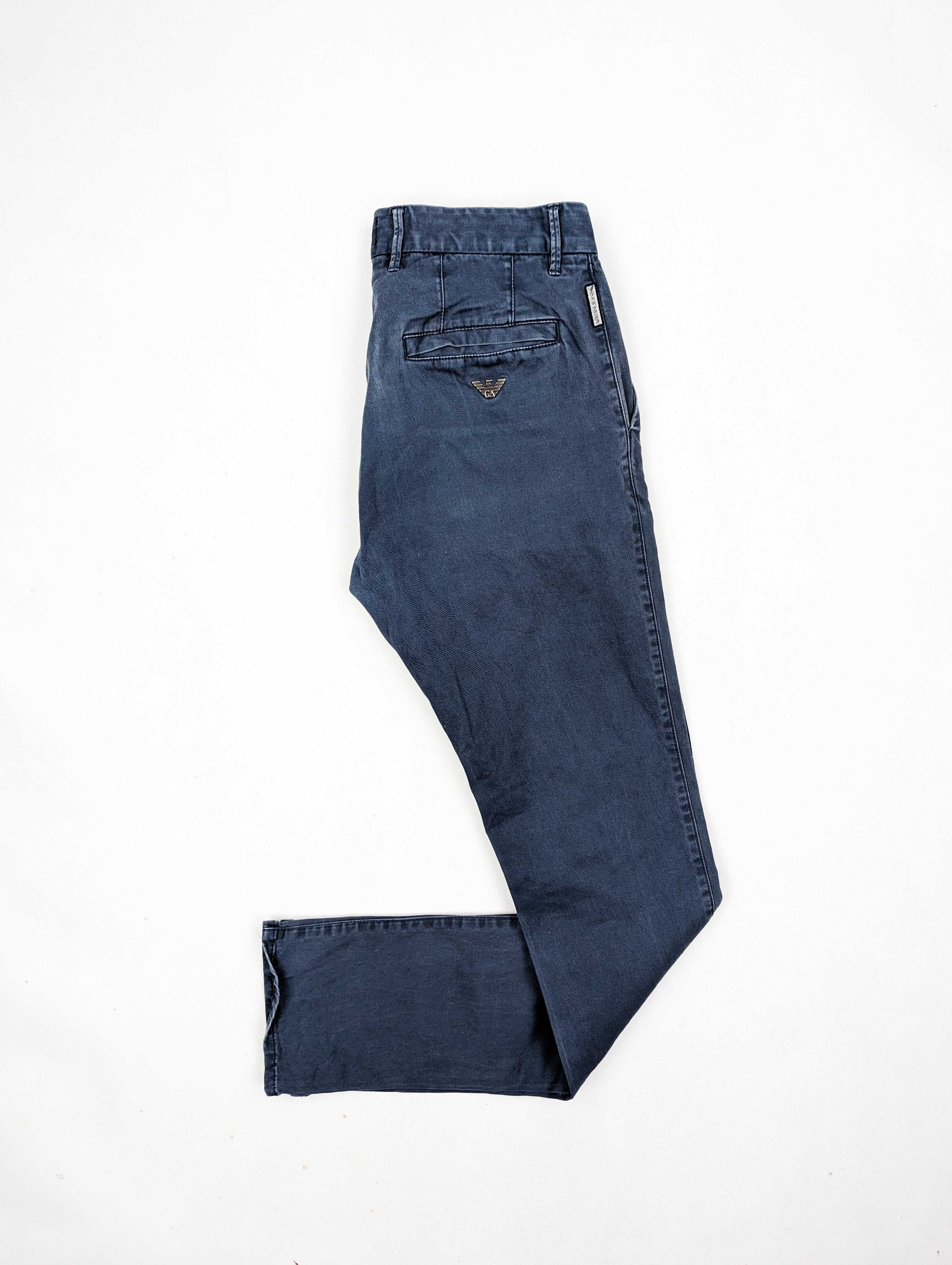 Armani Jeans spodnie granatowe M logo
