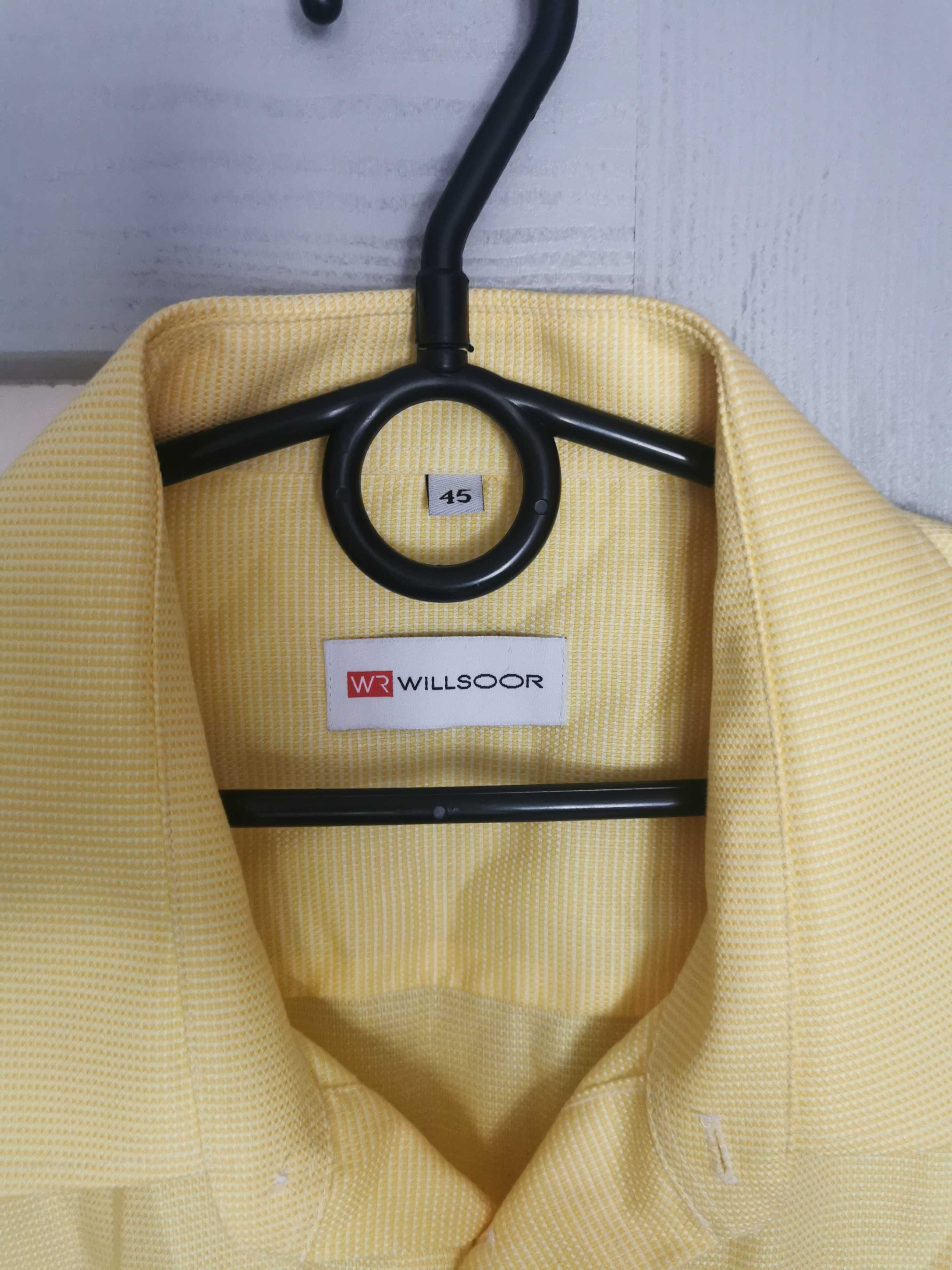 Żółta koszula męska krótki rękaw rozmiar 45 nowa z metką willsoor