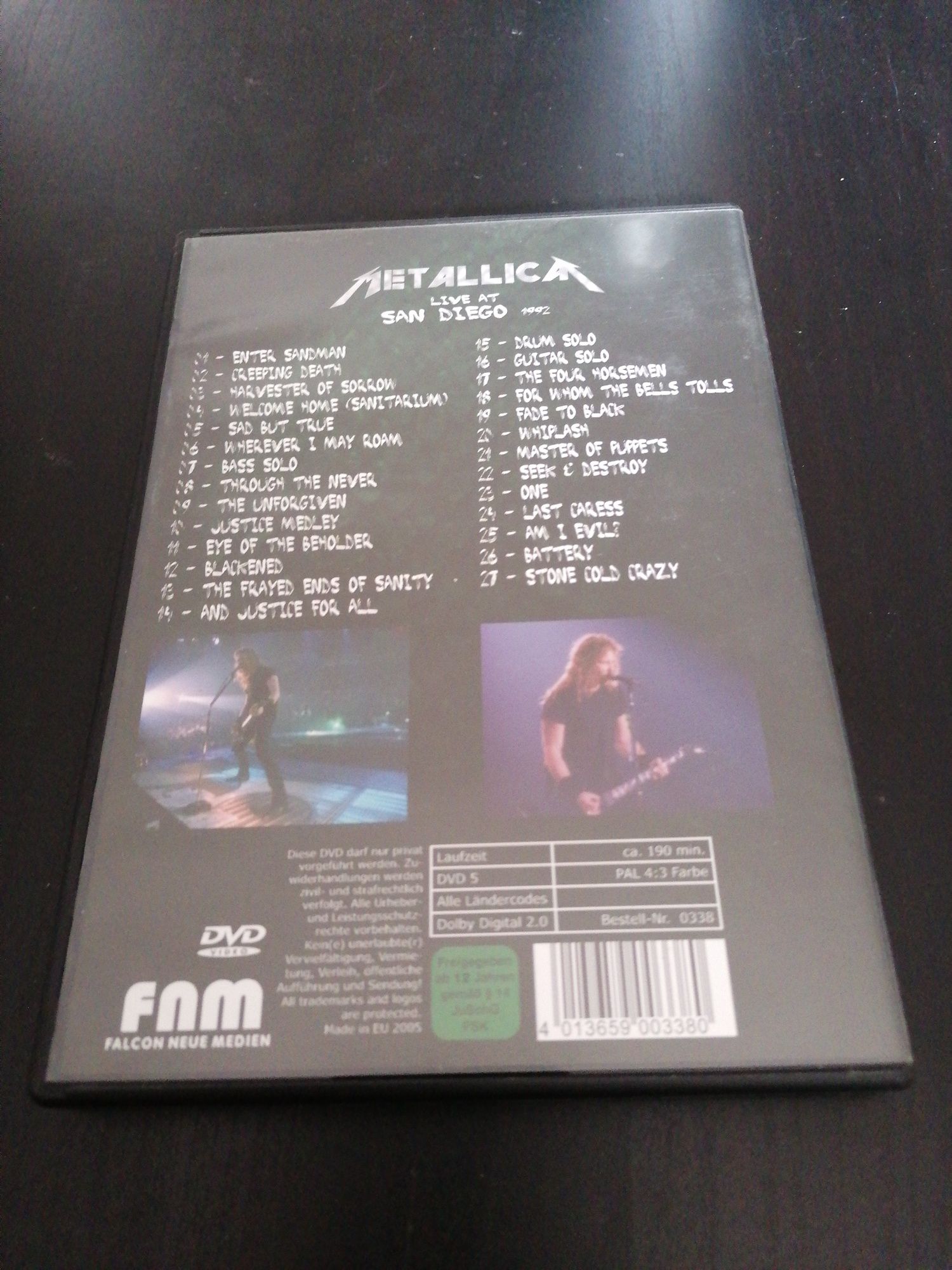 Metallica Live at San Diego 1992 dvd