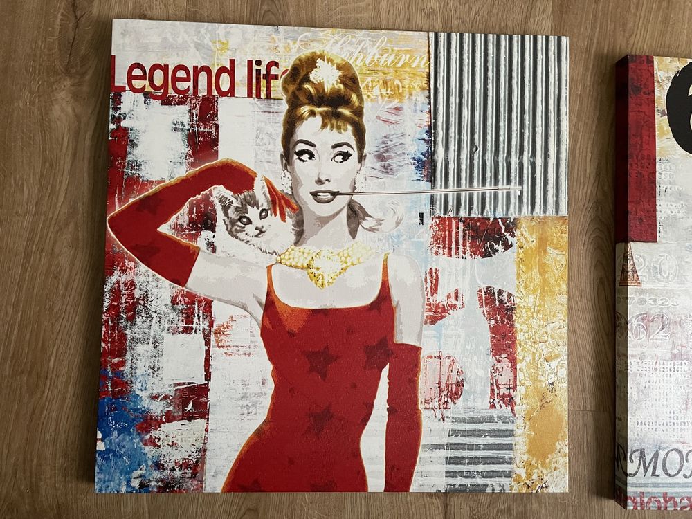 Dwa obrazki na scianę Audrey, Marlin 50x50cm