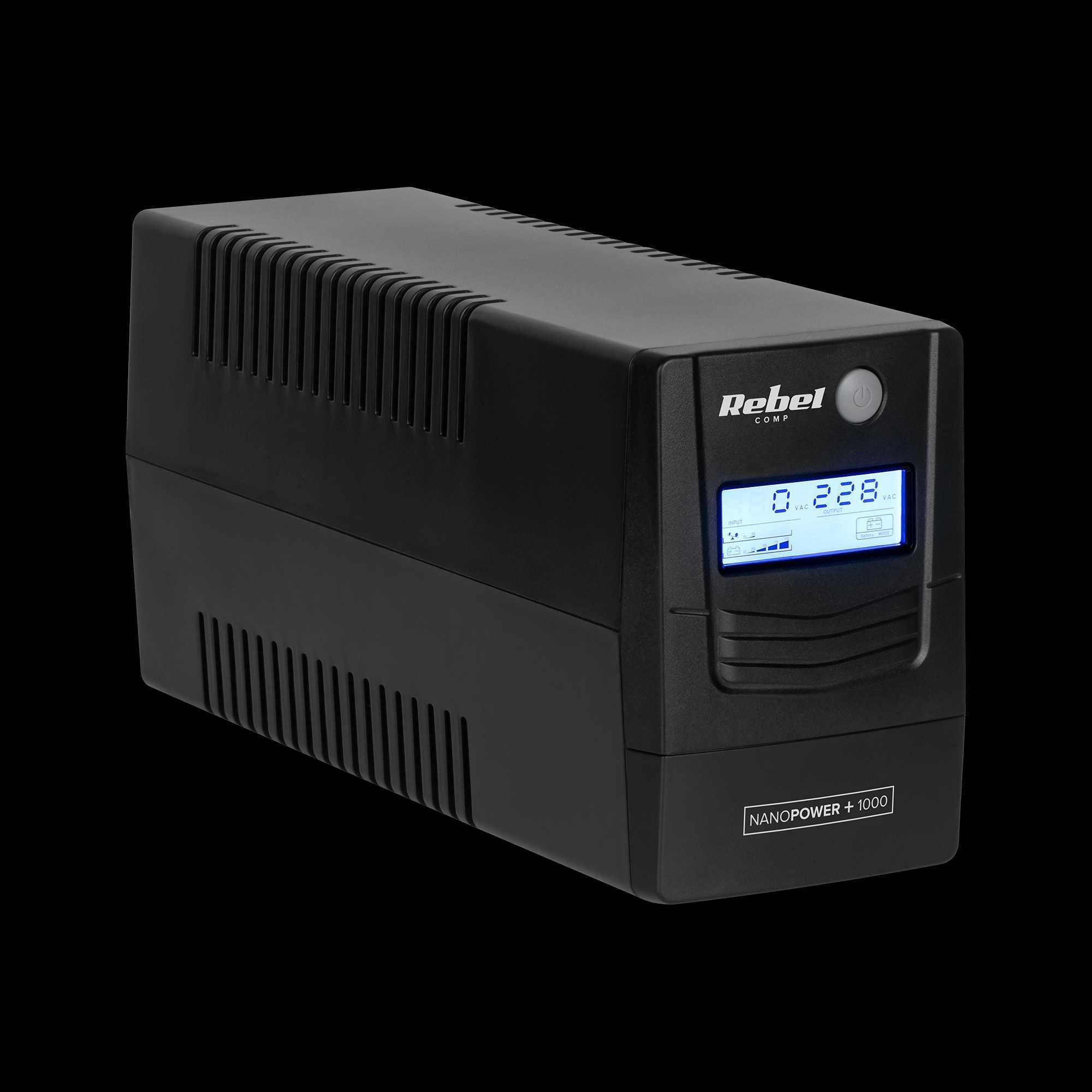 Nowy Zasilacz awaryjny UPS Nanopower Plus 1000VA 600W LCD