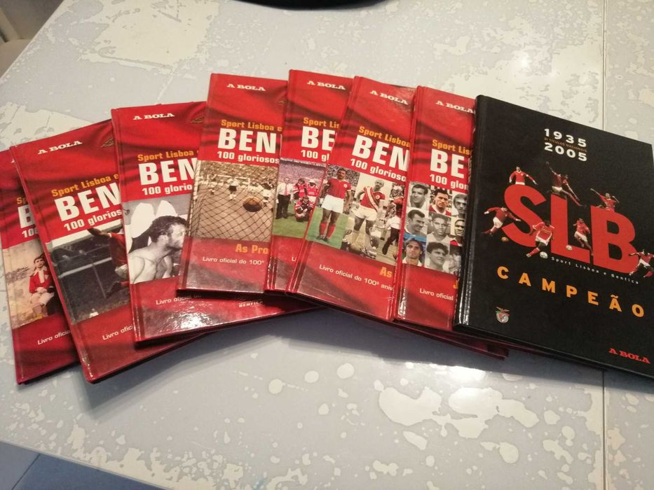 Coleção de livros 100 gloriosos anos Benfica