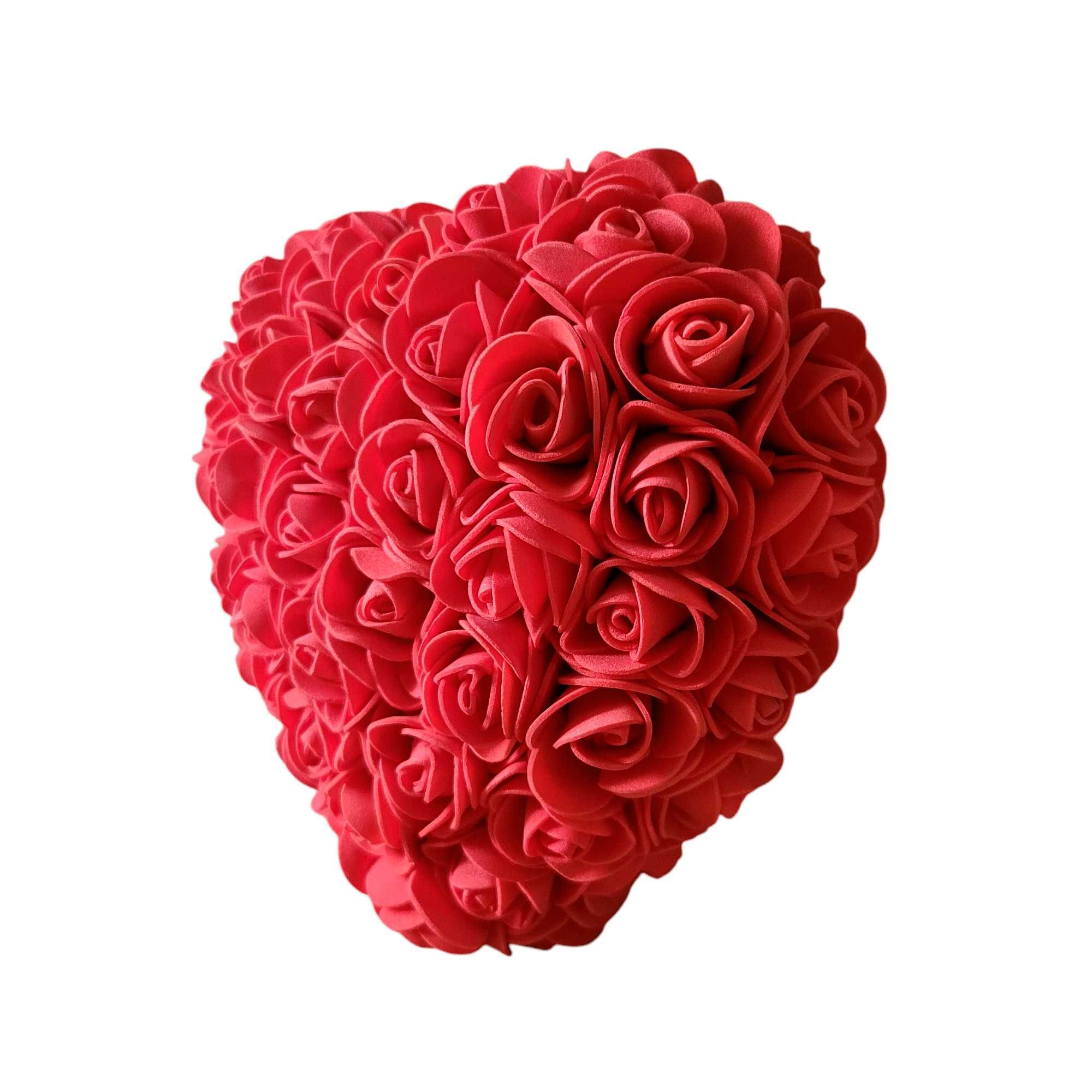 Serce z płatków róż 15 cm prezent w pudełku #527