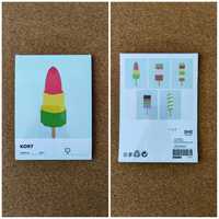Pocztówki obrazki z lodami Ikea Kort kolorowe lody