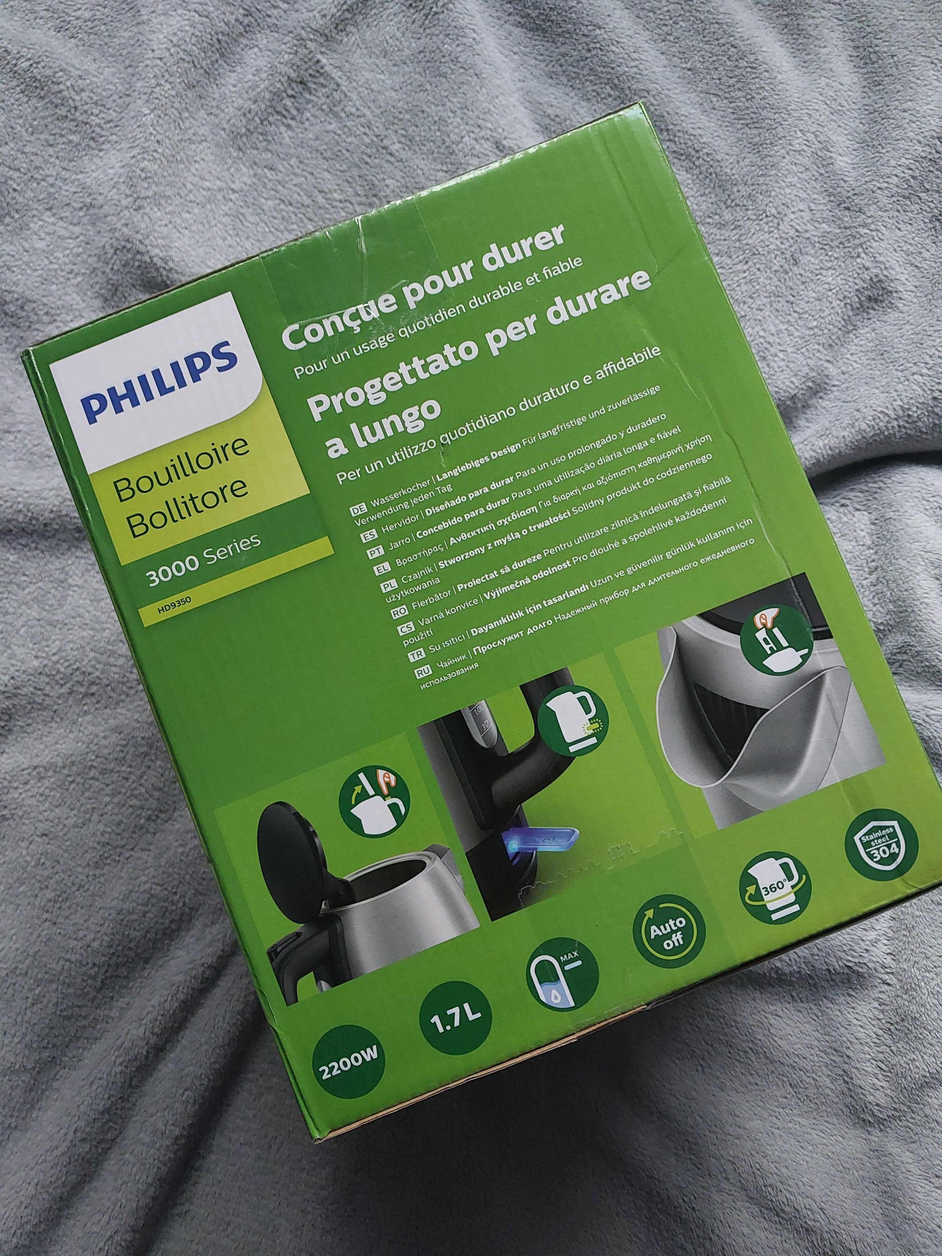 Czajnik Elektryczny Philips HD9350/90 Srebrny Ze Stali Inox 1,7L 2200W