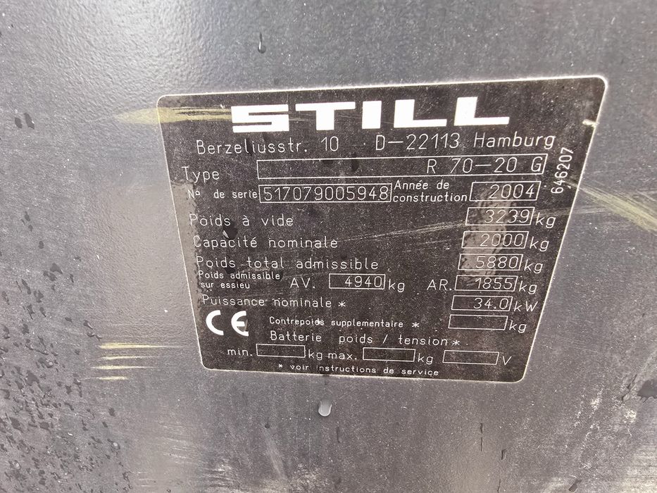 Wózek widłowy widlak still R70-20T