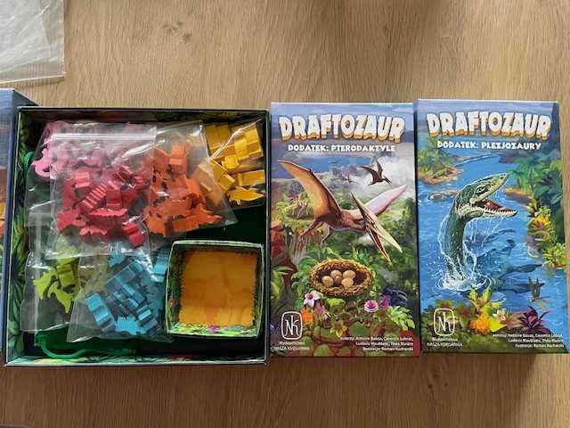 Draftozaur + 2 dodatki Pterodaktyle i Plezjozaury - gry planszowe
