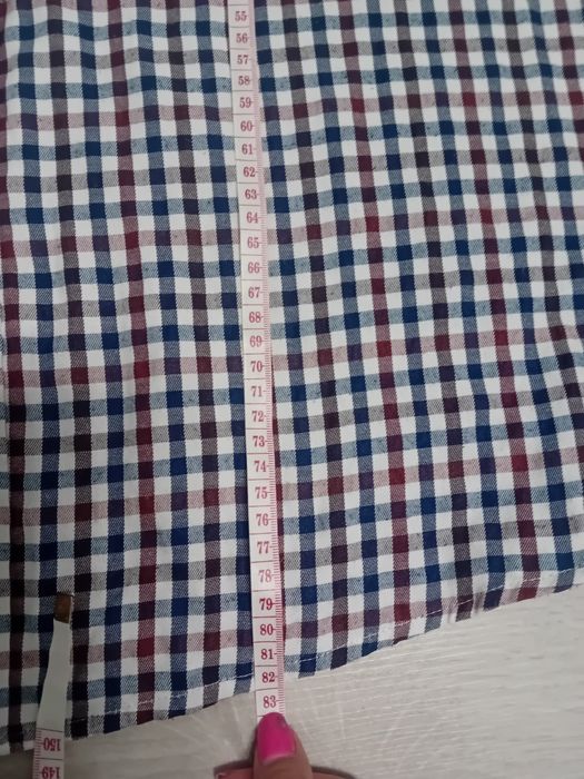 #premier man koszula w kratkę granatowa burgundowa 3XL