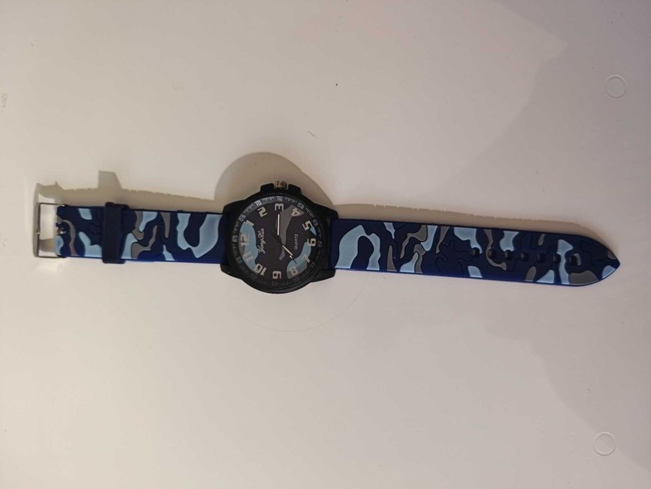 Relógio de Pulso YongLin de Quartzo (Camuflado Azul/Preto