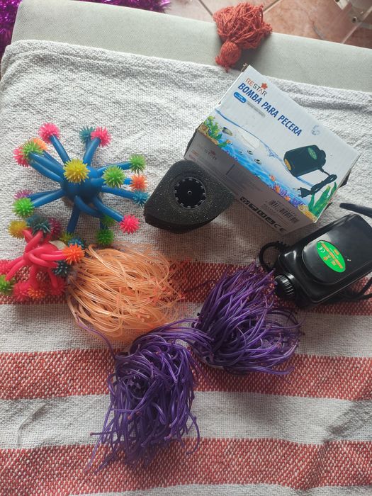 Bomba de Aquário + decorações