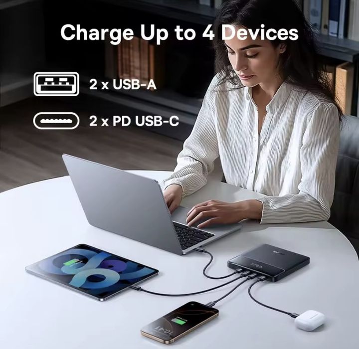 Baseus Оригінал 100W Powerbank Power Bank 100W 20000mAh павербанк ноут