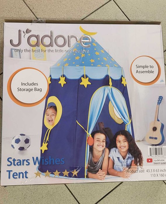 Stars Wishes Tent J'adore duży domek namiot dla dzieci USA nowy