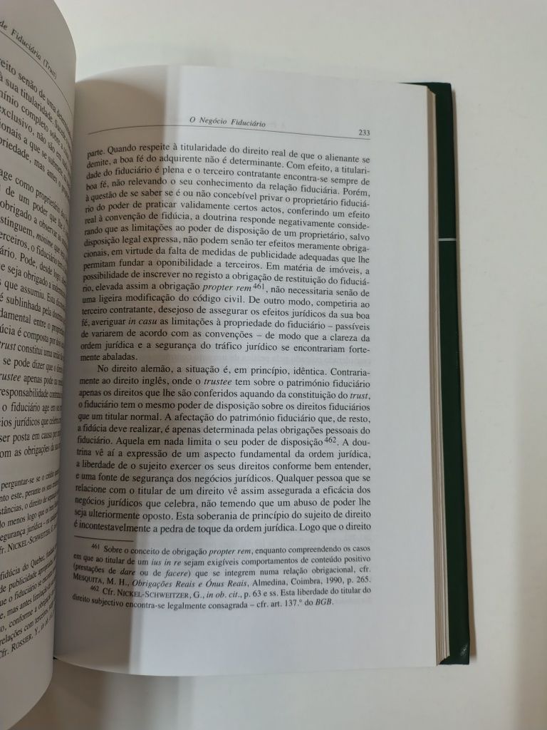 A Propriedade Fiduciária (Trust), de Diogo Leite de Campos