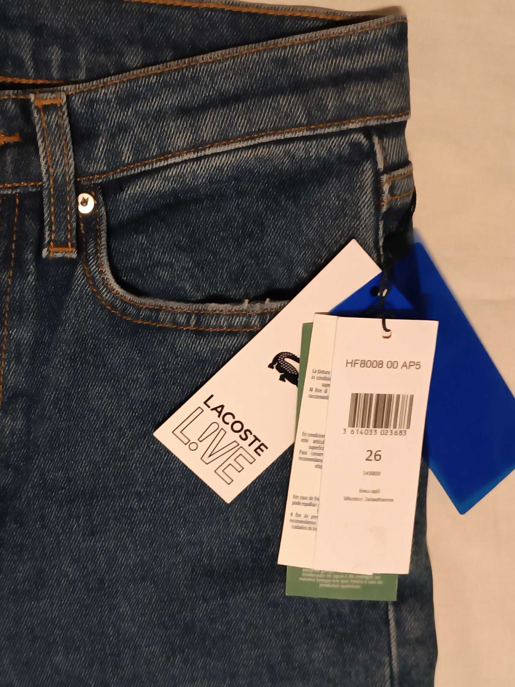 Nowe jeansy damskie Lacoste
