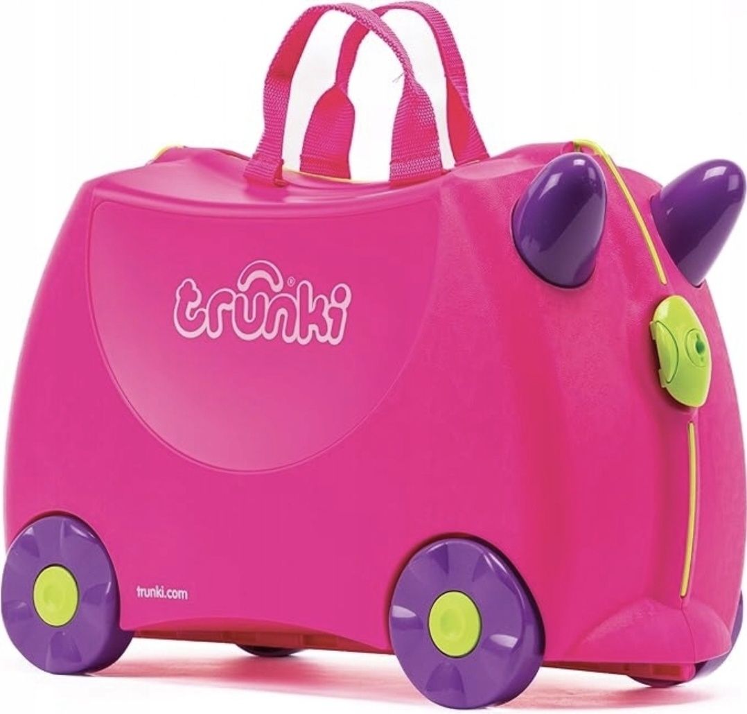Walizka dziecięca podróżna jezdna TRUNKI różowa