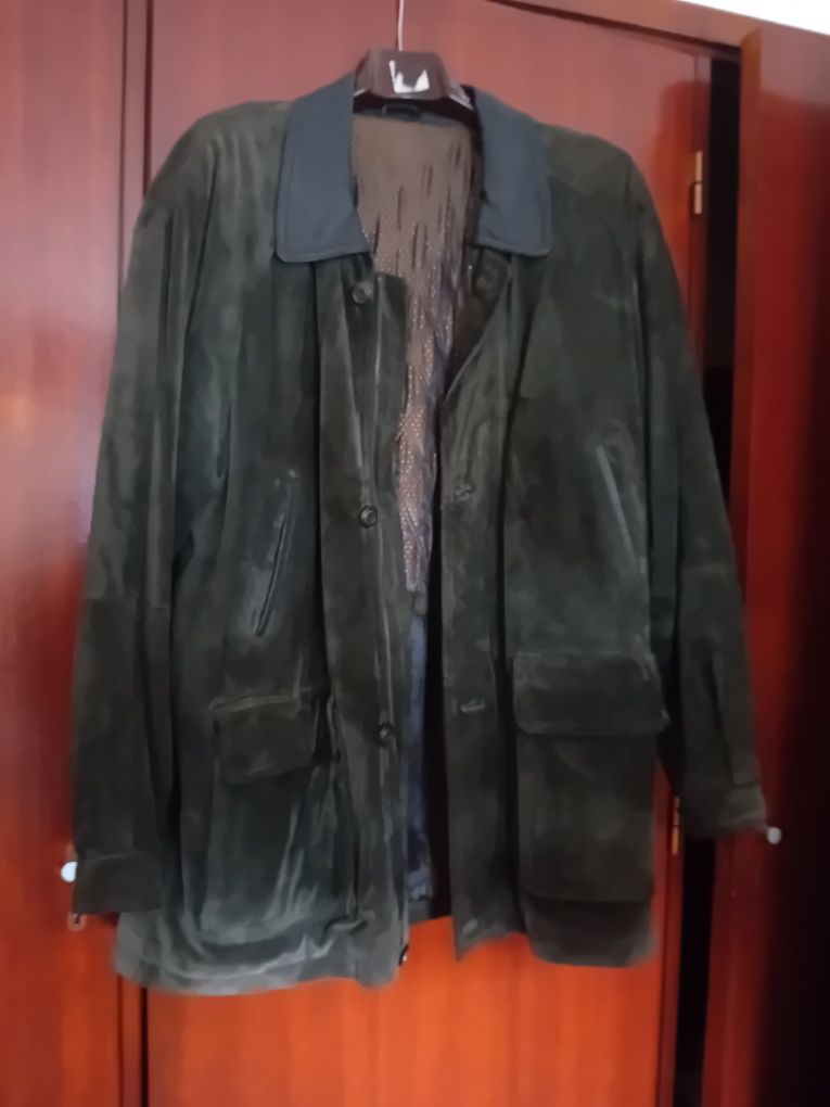 Parka homem em pele genuina tam XL,como nova