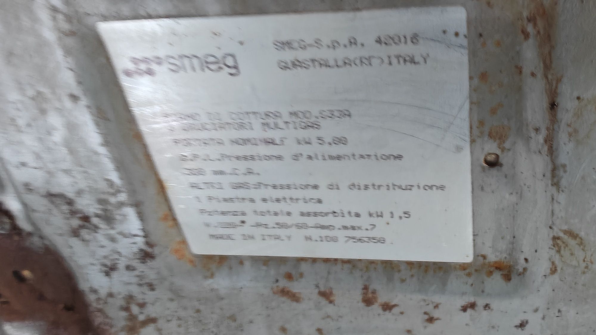 Placa de gás smeg
