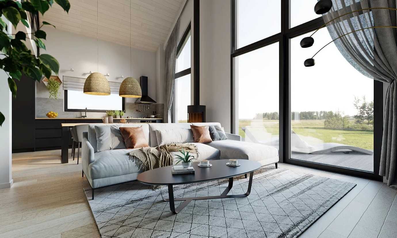 Projekt domu drewnianego całorocznego Erna 4 - 70m2